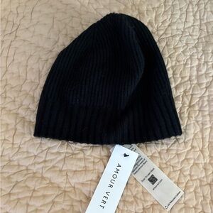 Amour Vert Classic Black Knit Hat
